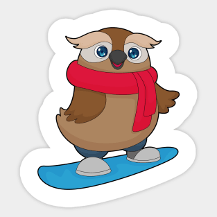 Owl Snowboard Winter sports Sticker